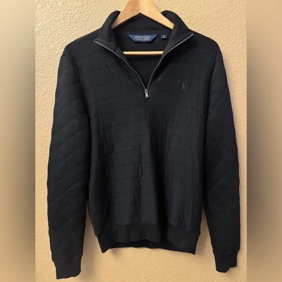 Ralph Lauren Polo Golf Quarter Zip Black S - Picture 1 of 4